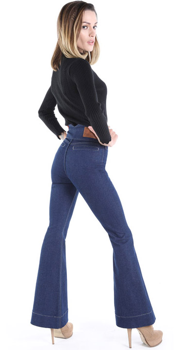 Damen Bootcut Jeans, Massgeschneiderte Jeans